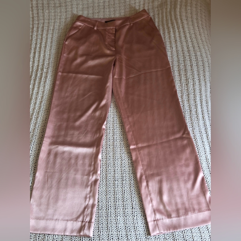 Boston Proper Satin Trouser Size 6 Lotus